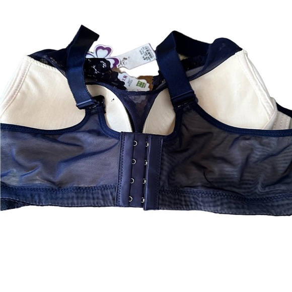 🌻 4/$25 Navy Blue Lace Full Coverage Bra, 42D - Picture 2 of 4